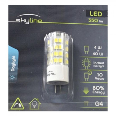 Bec LED SMD 4W Bulb Alb Rece 6500K G4 12V Skyline SL1387