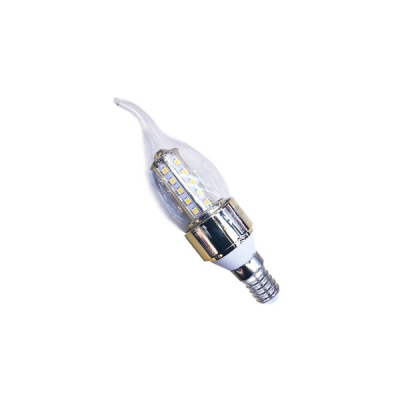 Bec Led Tip Lumanare LED SMD 9W Alb Cald Soclu Auriu E14