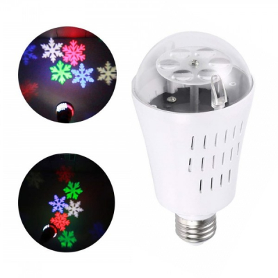 Bec Proiector Craciun Fulgi de Nea Color E27 Led Bulb