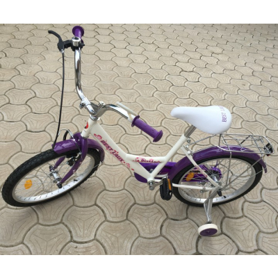 Bicicleta Best Laux Fete GY20 20 Inch cu Roti Ajutatoare, Portbagaj