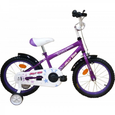 Bicicleta Copii 4-6 Ani, cu Roti Ajutatoare, Jolly Kids IBY16 BIC16 Mov