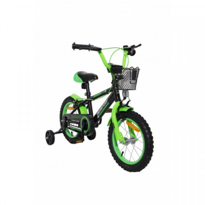 Bicicleta pentru Copii 12 Inch Splendor Negru cu Verde SPL12N