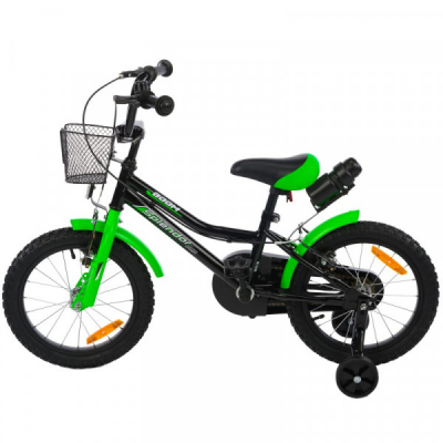 Bicicleta pentru Copii 14 Inch Splendor Negru cu Verde SPL14N-PRO