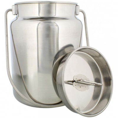 Bidon INOX Lapte, Miere, Ulei Gamela cu Capac, Maner 4l Grunberg IRL45