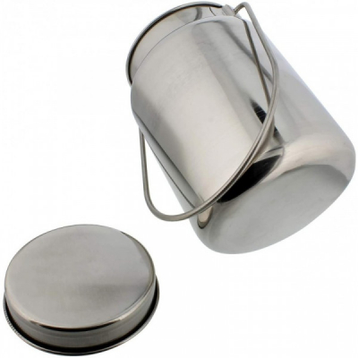 Bidon INOX Lapte, Miere, Ulei Gamela cu Capac, Maner 4l Grunberg IRL45