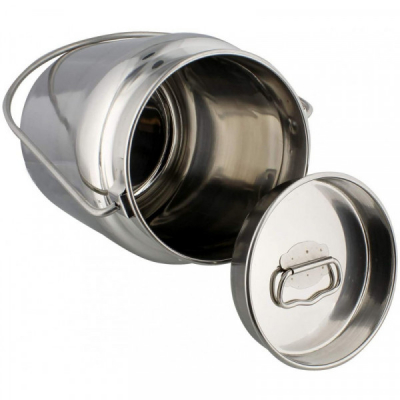 Bidon INOX Lapte, Miere, Ulei Gamela cu Capac, Maner 4l Grunberg IRL45