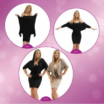 Bluza Poncho cu 3 Moduri de Purtat 3 Way Poncho pentru Femei