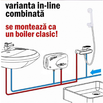 Boiler Instantaneu GEYSER IN LINE - varianta COMBINATA