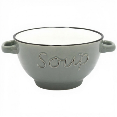 Bol Ceramic Supa cu Maner si Interior Color 600ml DNC64858