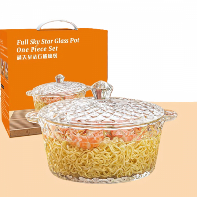 Bol cu Capac Sticla 1200ml Rotund Wei A16520 DNC68111