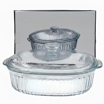 Bol Oval Sticla Termorezistenta cu Capac 1.8L WEI A-16326 DNC67069