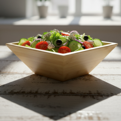 Bol pentru salata din bambus 28x28x10cm Grunberg BM6351