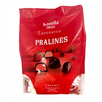 Bomboane de ciocolata cu umplutura de capsuni si cirese Kamila 750gr MGR