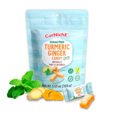 Bomboane Moi Fara Zahar Ghimbir Turmeric Menta CorNiche 100g MLL