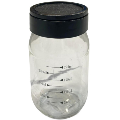 Borcan Sticla 380g Gradat 225ml cu Capac Plastic si Filet S265 CNN52324