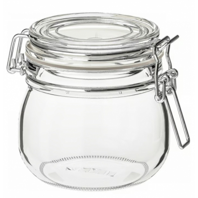 Borcan Sticla inchidere ermetica inel cauciuc sarma Inox 380ml Grunberg BS6508