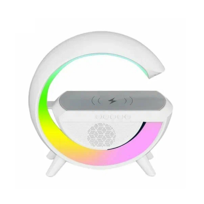 Boxa FM 3in1 cu Lampa LED RGB Smart, Incarcator Telefon Wireless 16cm 5W HM2301