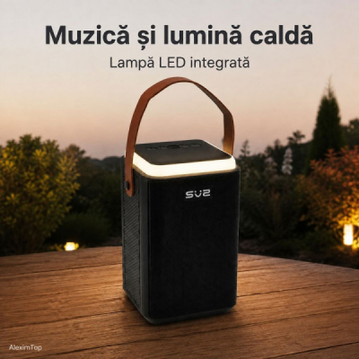 Boxa Portabila Bluetooth 10W cu Panou Solar Radio FM SZ-L34 13A004 XXM