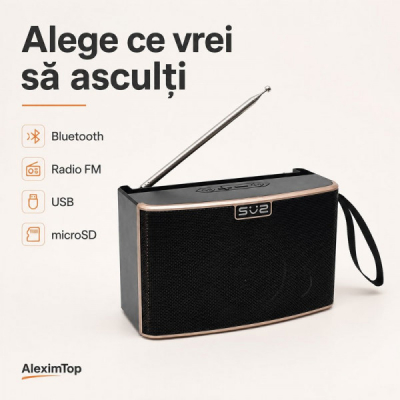 Boxa Portabila Bluetooth cu Panou Solar Radio FM SZ-L15 MINI 13A005 XXM