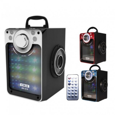 Boxa Portabila Bluetooth Telecomanda USB SD Radio AUX 17x24cm MK618BT XXM