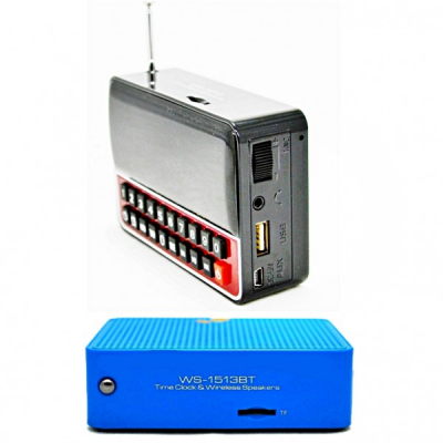 Boxa Portabila cu Ceas, Alarma, Radio USB Mp3, Bluetooth Foto WS1513BT