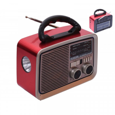 Boxa Portabila Radio Retro MP3 BT Panou Solar Lanterna YG1182USBT XXM