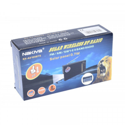 Boxa Radio Bluetooth Panou Solar Lanterna USB RXA2120BTS 13A075 XXM