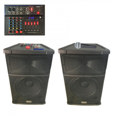 Boxe Audio Active BT, Radio USB TF Mixer 2Mic, 12 Inch Vlliodor DS3012