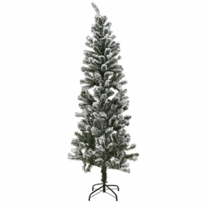 Brad Artificial PVC de Craciun Verde cu Varfuri Ninse 180cm WEI SD-00535 DNC65359