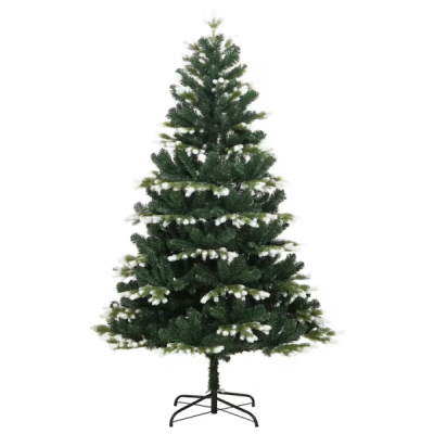 Brad Artificial PVC de Craciun Verde cu Varfuri Ninse 210cm WEI SD-00533 DNC65361