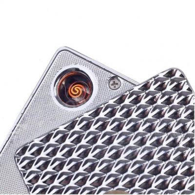 Bricheta Electrica AntiVant Argintie, cu Incarcare la USB