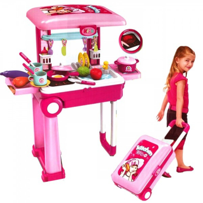 Bucatarie de jucarie Pliabila tip Troller Little Chef 008921