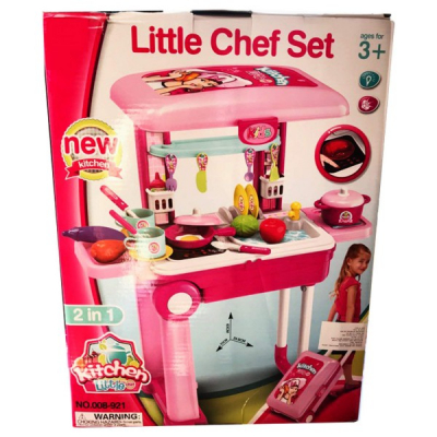 Bucatarie de jucarie Pliabila tip Troller Little Chef 008921