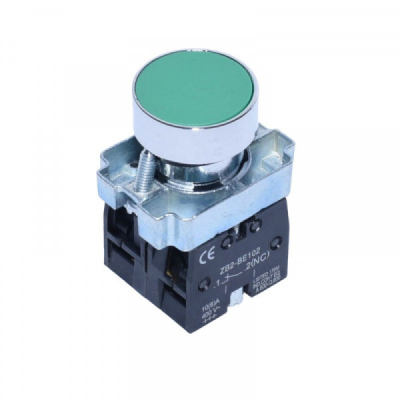 Buton Motor Push cu Revenire BA35 Verde 6E064 XXM