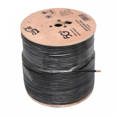 Rola 300m Cablu Coaxial TV RG6 Negru 75 Ohm Aluminiu-Cuprat 10B006 XXM
