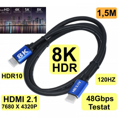Cablu HDMI 8K HDTV 2.1V 1.5m CABHD8K105 XXM