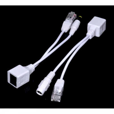 Cablu Pasiv cu Injector POE, UTP + Alimentare Alb 11G013 XXM