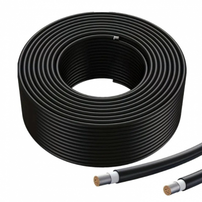 Rola 100m Cablu Solar 6mm Negru PV1-F din Cupru Placat cu Staniu 0B001 XXM
