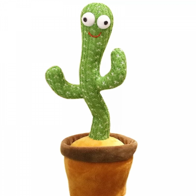 Cactus Vorbitor Si Dansator Jucarie de Plus Care Imita si Canta 32cm