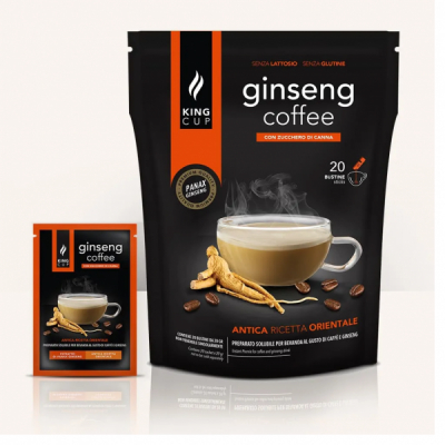 Cafea cu Panax Ginseng Pudra Solubila CU ZAHAR King Cup 20x20g 400g xPDD