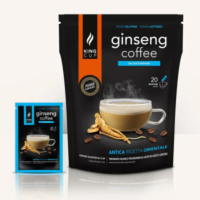 Cafea cu Panax Ginseng Pudra Solubila FARA ZAHAR King Cup 20x12g 240g xPDD
