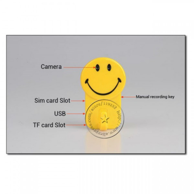 Camera Ascunsa in Cuier Smiley Face cu slot SIM GSM X3000