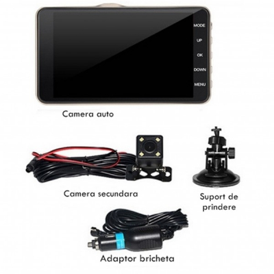 Camera Video Auto Dubla HD G-Sensor Asistent Parcare 503 H3