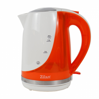 Cana fierbator electrica 1.7L 2200W Alb-Portocaliu Zilan ZLN1303