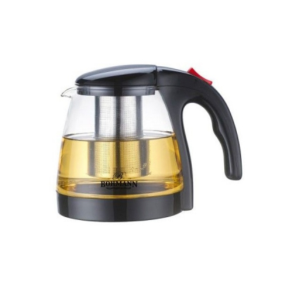 Cana Infuzor Sticla Ceai si Cafea Sita Inox 1.3l Bohmann BH9673