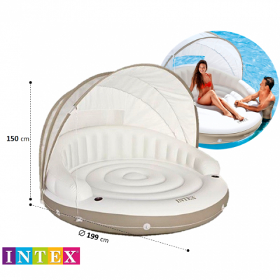 Canapea tip Insula Gonflabila Semi Acoperita Piscina Intex 58292