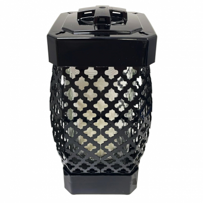 Candela funerara din sticla acoperita cu plastic 26x13x13cm Glamour Maroco CNN52984