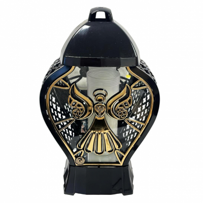 Candela funerara din sticla acoperita cu plastic 32x20x11cm Vazon Azur R5 CNN52982