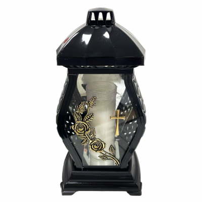 Candela funerara din sticla acoperita cu plastic 35x16cm Vaza R4K1 CNN52983