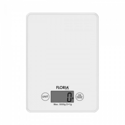 Cantar bucatarie digital sticla 5kg alb FLORIA Zilan ZLN1685